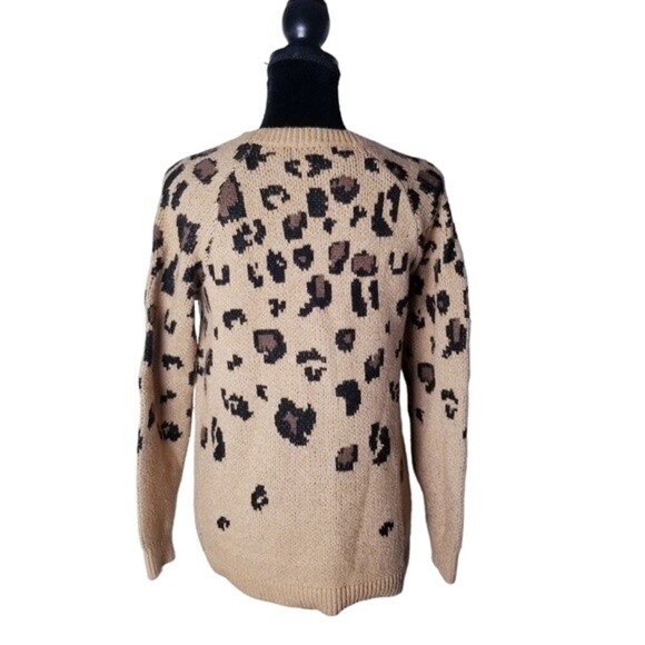 Isabel Maternity Animal‎ Print Crewneck Pullover Sweater Size Small - Picture 3 of 10